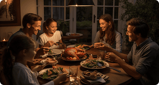 Comidas familiares (y tías que insisten)